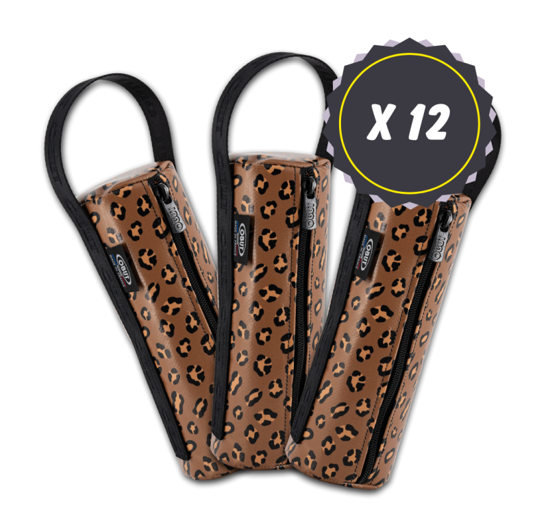 12 Leopardenmuster-Taschen
