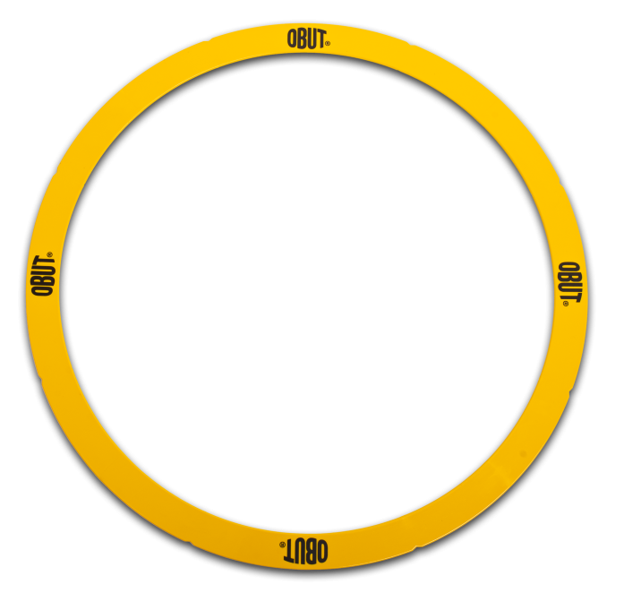 Cercle de pétanque rigide jaune