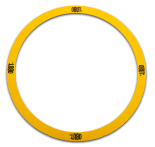 14 cercles de pétanque rigides jaunes