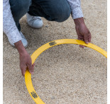 14 cercles de pétanque rigides jaunes