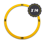 14 cercles de pétanque...