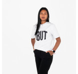 Wit heren T-shirt met zwart OBUT-logo