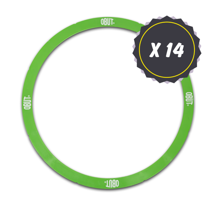 14 cercles de pétanque rigides - Verts