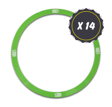 14 cercles de pétanque rigides - Verts