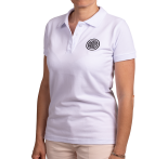 Women's white polo shirt