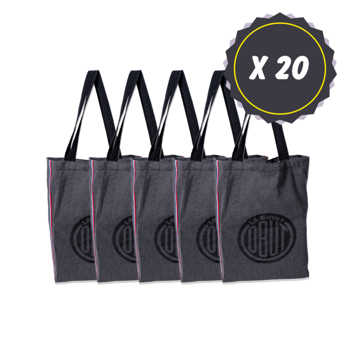 Lote de 20 totebags con fuelle Obut Lote de 20 totebags con fuelle Obut