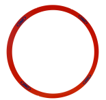 20 círculos rígidos rojos