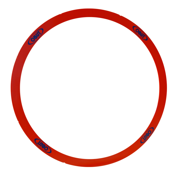 20 círculos rígidos rojos