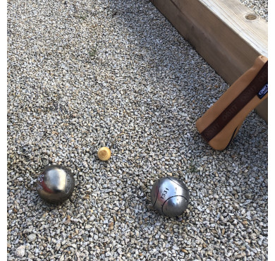 Vintage houten petanquebut...