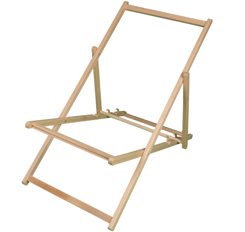 Vintage strandstoel met mascotte